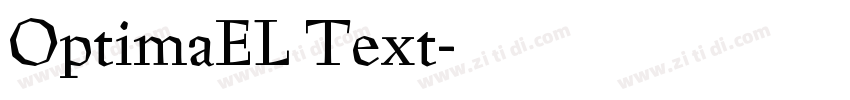 OptimaEL Text字体转换